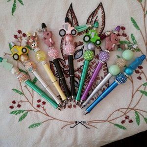 Refillable metal ink pens-Betty Boop, Starbucks, Happy Camper, Hippie bus, etc.